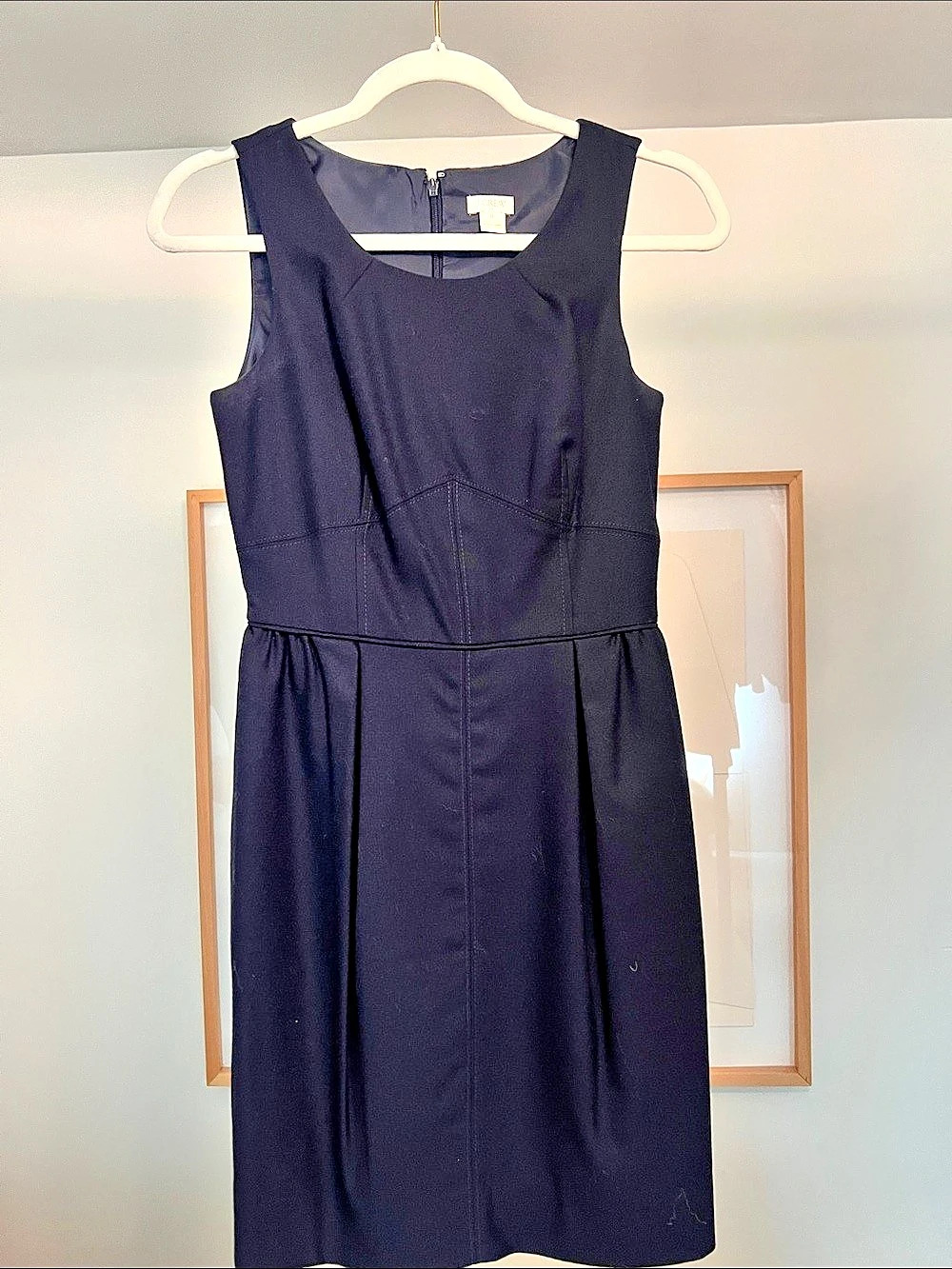 J.Crew Sleeveless Midi Dress in Navy Size 0 Like New